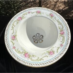 Beautiful Floral Small Compote Marked Vienna Austria 5.75" dia x 2.5" -N3